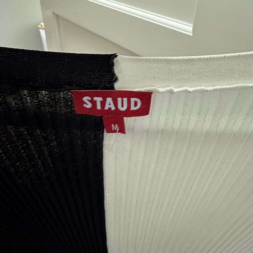STAUD Colorblock V-Neck Cardigan - Picture 3 of 3